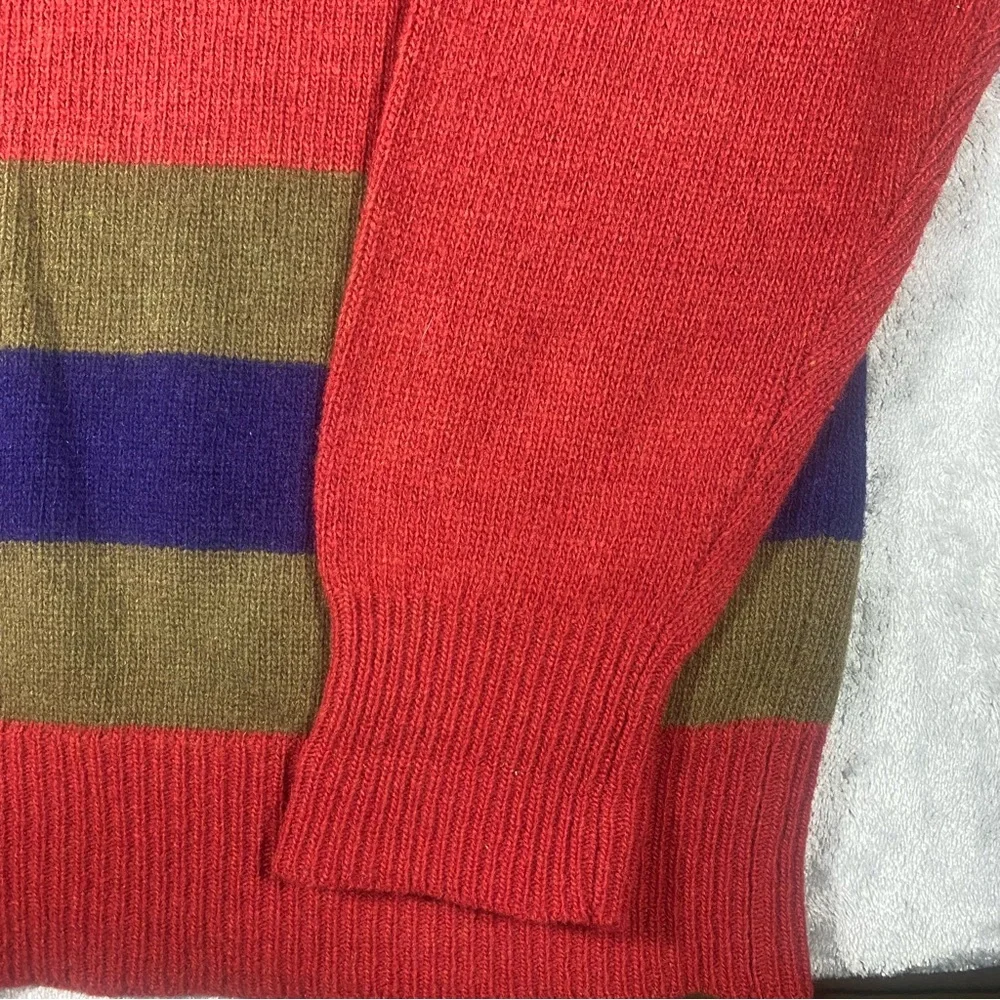 Vintage Sweater Men’s Large 100% Lambs Wool Knit Daniel Hechter Crew Neck LS - Picture 7 of 8